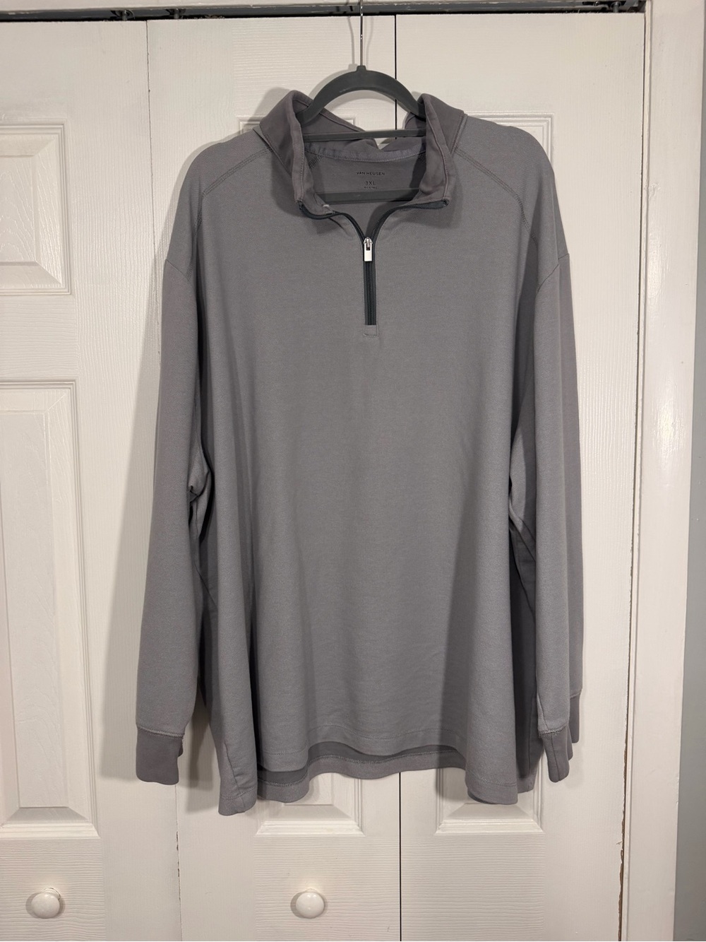 Van Heusen Quarter Zip Pullover 3XL Gray